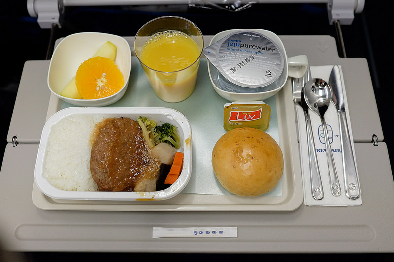 comida vegetariana no avião